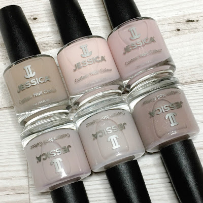 Neutral and pink Custom Colour Nail Polishes